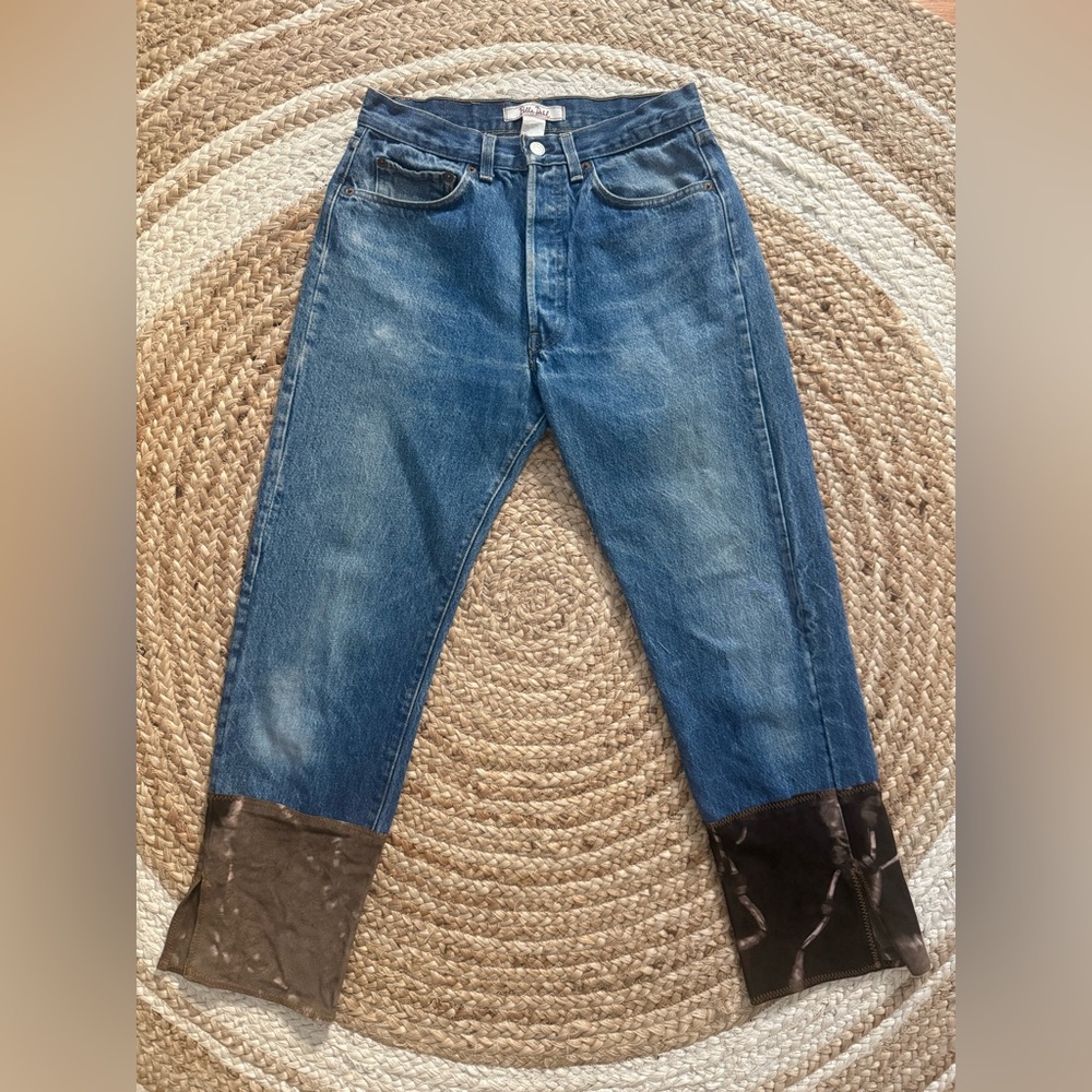 Boho Festival Coastal Cowgirl Western Y2K Vintage Levi’s 501 Upcycled Denim